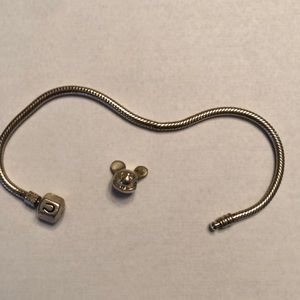 Pandora bracelet and Mickey charm